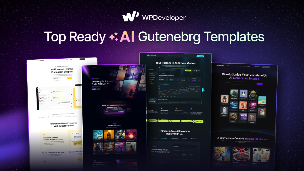 Top Ready AI Gutenberg Templates to Showcase Your AI Products Seamlessly